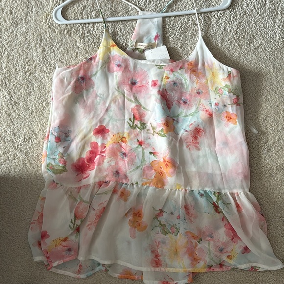 Pink floral sheer Blouse - Picture 5 of 5